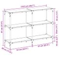 vidaXL Konzolový stolík priehľadná sklenená doska 118,5x30x81 cm oceľ