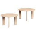 vidaXL Konferenčný stolík 2 ks Prírodná 47,5 x 47,5 x 27 cm