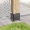 vidaXL podstavce stĺpikov štvorcové 12 ks Antracit 141x141 mm