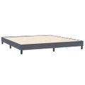 vidaXL Posteľný rám boxspring s matracom a LED tmavosivý 180x210 cm zamat