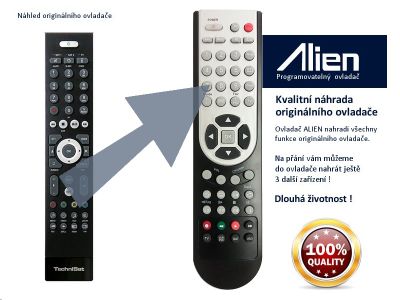 Diaľkový ovládač ALIEN STB TechniSat DIGIPAL T2 DVR