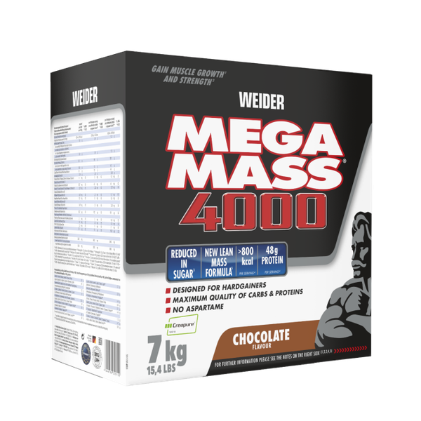 Mega Mass 4000 - Weider, čokoláda, 7000 g