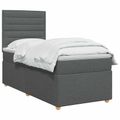 vidaXL Posteľ boxspring s matracom Tmavosivá 80 x 200 cm Látka