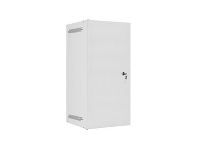 Lanberg racková skriňa 10'' nástenná 12u/280x310 pro vlastnú montáž s kovovými dverami šedá-flat pack