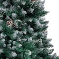 vidaXL Umelý vianočný stromček s LED a setom gulí a šiškami 150 cm