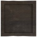 vidaXL Stolová doska tmavohnedá 40x40x(2-4)cm ošetrený masív hrany