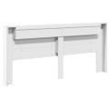 vidaXL Skrinka na čelo postele s LED biela 220x16,5x103,5 cm