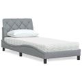 vidaXL Posteľ s matracom bledosivá 80x200 cm látka
