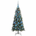 vidaXL Umelý vianočný stromček Zelená 120 cm PVC, plast a oceľ