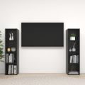 vidaXL TV skrinky 2 ks lesklé čierne 142,5x35x36,5 cm drevotrieska