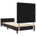 vidaXL Posteľ s pružinovým rámom Čierna 100 x 200 cm Zamat