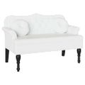 vidaXL Chesterfield lavica Biela 120,5 x 65 x 75 cm Umelá koža