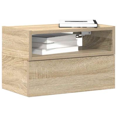 vidaXL Nástenný nočný stolík dub sonoma 45x26x28,5 cm