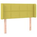 vidaXL Čelo postele s LED zelené 93x16x78/88 cm látka