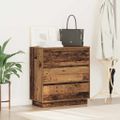 vidaXL Nočný stolík Staré drevo 71 x 34,5 x 75 cm Kompozitné drevo