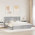 vidaXL Rám postele Sivý Sonoma 180 x 200 cm Inžinierske drevo