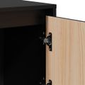vidaXL Vysoká skrinka čierna 110,5x35x117 cm masívna borovica