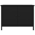 vidaXL TV skrinka s dvierkami čierna 60x35x45 cm spracované drevo