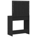 vidaXL Toaletný stolík Čierny dub 78,5 x 41 x 135 cm Kompozitné drevo