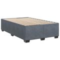 vidaXL Posteľ boxspring s matracom Tmavosivá 120 x 200 cm Zamat