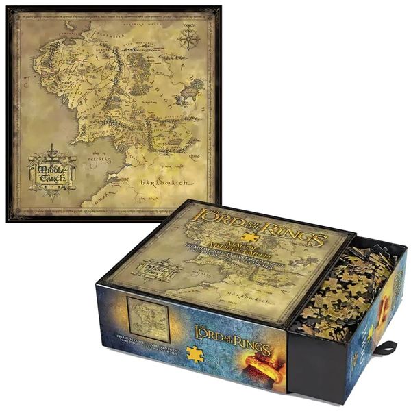 Puzzle Pán prsteňov - Stredozem, 1000 dielikov