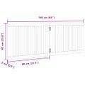 vidaXL Skladacia brána pre psa, 2 panely, 160 cm, topoľové drevo