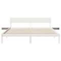 vidaXL Rám postele Biela 200 x 200 cm Masívne borovicové drevo