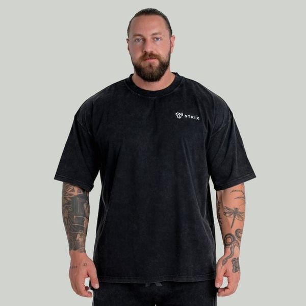 Tričko Oversized Washed Black - STRIX, veľkosť S