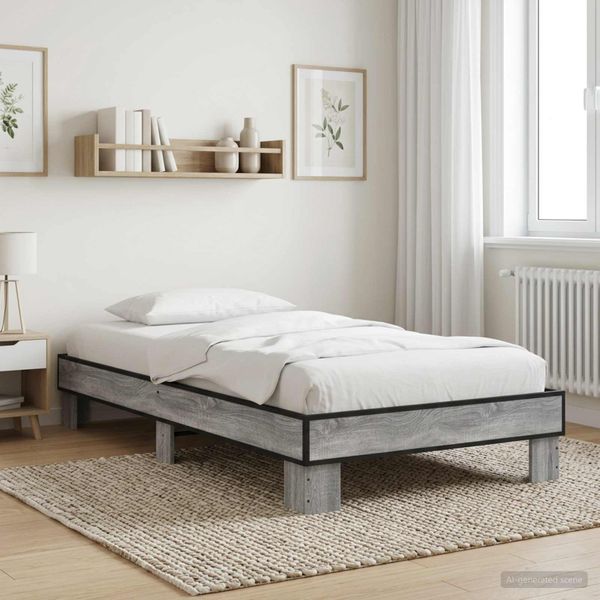 vidaXL Rám postele Sivý Sonoma 80 x 200 cm Kompozitné drevo
