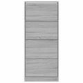 vidaXL Botník sivý dub sonoma 63x24x147 cm spracované drevo