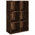 vidaXL Knižnica/komoda dymový dub 66x30x98 cm spracované drevo