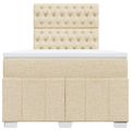 vidaXL Boxspring posteľ s matracom krémová 120x190 cm látka