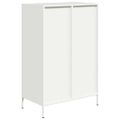 vidaXL Vysoká skrinka biela 68x39x101,5 cm oceľ