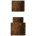 vidaXL Nástenné police s tyčami 2 ks dymový dub 60x16x14 cm