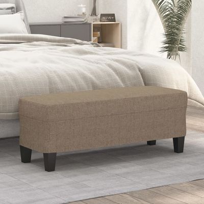 vidaXL Lavička sivohnedá 100x35x41 cm látka