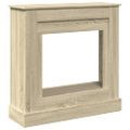 vidaXL Obloženie krbu dub sonoma 90x30x90 cm kompozitné drevo