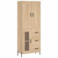 vidaXL Vysoká skrinka dub sonoma 69,5x34x180 cm spracované drevo