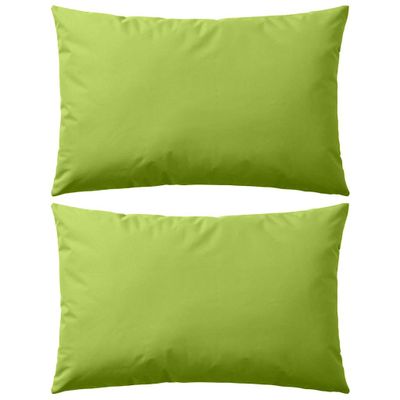 vidaXL Vankúše do exteriéru 2 ks jablkovo zelené 60x40 cm