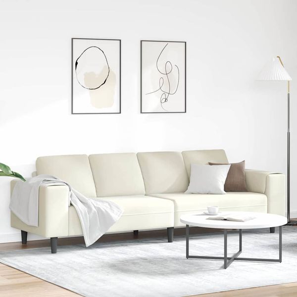 vidaXL Pohovka do obývačky Krémová 250 x 77 x 76 cm