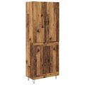 vidaXL Highboard 2 ks Staré drevo 69,5 x 34 x 180 cm Kompozitné drevo