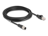 M12 Cable A-coded 8 pin male to RJ45 mal