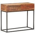 vidaXL Konzolový stolík 90x35x75 cm surový akáciový masív