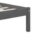vidaXL Posteľný rám sivý borovicový masív 120x200 cm