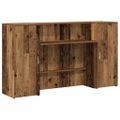 vidaXL Recepčný stôl staré drevo 180x50x103,5 cm kompozitné drevo