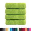 vidaXL Prémiové uteráky pre hostí SOLUND 4 ks, jablkovo zelené 30x50 cm, 600 g/m²