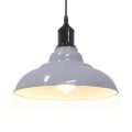 VidaXL Závesná lampa výškovo nastaviteľná E27 lesk šedá Ø 31 cm kov