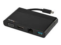 Startech USB C Multiport Adapter with HDMI, VGA, Gigabit Ethernet & USB 3.0, USB C to 4K HDMI or 1080p VGA Display Mini Dock Hub, USB Type-C Travel Docking Station for USB-C Laptops - Portable USB-C Dock (DKT30CHVCM) - Dokovacia stanica - USB-C - VGA, HDMI - 1GbE