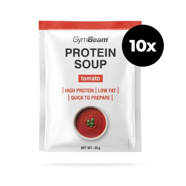 Proteínová paradajková polievka - GymBeam, 10 x 55 g
