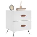 vidaXL Nočné stolíky 2 ks biele 40x35x47,5 cm kompozitné drevo