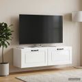 vidaXL Nástenná TV skrinka Biela s vysokým leskom 98 x 31 x 30 cm